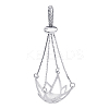 1Pc Rhodium Plated 925 Sterling Silver Bead Cage Pendant Mounting STER-HS0001-20P-1