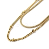 304 Stainless Steel Double-Layer Necklace LS-NJEW-Q321-01G-3