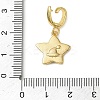 Christmas Brass Rhinestone Star Pendant Decorations KK-H498-01G-02-3
