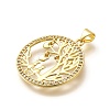 Rack Plating Brass Micro Pave Cubic Zirconia Pendants KK-L226-051G-03-2