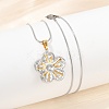304 Stainless Steel Two Tone Pendant Necklaces for Women NJEW-S445-01D-GP-1