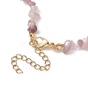 Natural Rose Quartz Chip Beaded Necklace NJEW-JN04616-13-5