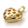 Brass Micro Pave Clear Cubic Zirconia Diffuser Locket Pendants LS-ZIRC-E165-17G-3