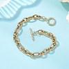 304 Stainless Steel Figaro Chain Bracelets for Women Men BJEW-JB12899-3
