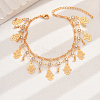 Bohemian Style Brass Rhinestone Charm Anklets YN3777-3