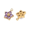 304 Stainless Steel Micro Pave Cubic Zirconia Charms STAS-B088-01G-05-2