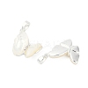 Natural White Shell Butterfly Pendants KK-U043-25S-2