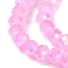 Baking Electroplate Glass Beads Strands DGLA-A039-J8mm-B09-4