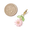 Flower Polymer Clay & Glass Pendants Decorations HJEW-MZ00327-04-3
