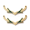 Ion Plating(IP) 304 Stainless Steel Enamel Pendants STAS-M340-03G-1
