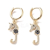 Real 18K Gold Plated Brass Dangle Leverback Earrings EJEW-L269-027G-02-1