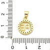 Rack Plating Brass Micro Pave Cubic Zirconia Pendants KK-D359-31G-3