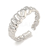 Non-Tarnish 304 Stainless Steel Open Cuff Ring for Women RJEW-A043-32P-1