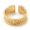 Rack Plating Brass Wide Band Cuff Rings RJEW-D008-12G-2