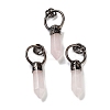 Natural Mixed Stone Faceted Pointed Bullet Pendants G-A221-03-2