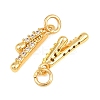 Brass Micro Pave Cubic Zirconia Charms KK-F927-20G-2
