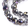 Transparent Electroplate Glass Beads Strands EGLA-N006-077A-3