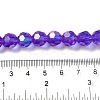 Electroplate Transparent Glass Beads Strands EGLA-A035-T10mm-L21-4