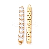 Brass Clear Round Cubic Zirconia Links Connectors ZIRC-G170-23A-G-2