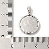 Rack Plating Brass Micro Pave Cubic Zirconia Pendants KK-U027-39P-3