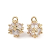 Brass Micro Pave Cubic Zirconia Pendants KK-K374-15G-1