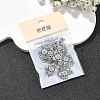 SHEGRACE Brass Pave Clear Cubic Zirconia Flower Chandelier Components Links XGRQ29316-393P-6