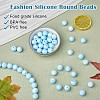 100Pcs Silicone Beads Round Rubber Bead 15MM Loose Spacer Beads for DIY Supplies Jewelry Keychain Making JX465A-2
