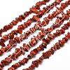 Natural Red Jasper Chip Beads Strands G-AR0003-10-1