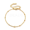 Brass Cable Chain Bracelets for Women BJEW-G735-20G-4