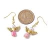 Angel Antique Golden Alloy & Resin Dangle Earrings EJEW-JE05686-11-3