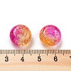 Two Tone Transparent Crackle Acrylic European Beads TACR-P009-B01-05-3