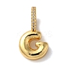 Brass Micro Pave Cubic Zirconia Pendants KK-K345-13G-G-1