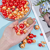 150Pcs 4 Styles ABS Plastic Imitation Pearl Beads OACR-SP0001-68-4