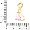 Brass Enamel European Dangle Charms KK-I355-23G-02-3