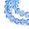 Gradient Color Baking Paint Glass Bead Strands DGLA-A039-T2mm-A020-3