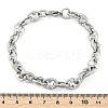 304 Stainless Steel Oval Link Chain Bracelets for Women Men BJEW-F488-48A-P-5