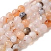Dyed & Heated Natural Banded Agate Beads Strands G-P539-F01-03-1