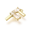 Brass Micro Pave Cubic Zirconia Pendants LS-KK-M310-01G-06-2