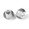 Transparent Resin Rondelle European Beads RESI-N044-02B-2