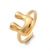 304 Stainless Steel Open Cuff Rings for Women LS-RJEW-M060-01G-21-4