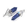 Dyed Natural Lapis Lazuli Faceted Pointed Bullet Big Pendants G-H076-02P-011-3