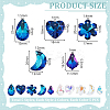 50Pcs 10 Styles Glass Pendants GLAA-GA0002-23-2