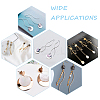 40Pcs 4 Size PVD Vacuum Plating 304 Stainless Steel Charms STAS-UN0020-50MC-6