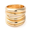Multi Layer Alloy Wrap Finger Rings for Women RJEW-K277-02G-3