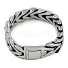 304 Stainless Steel Cuban Link Chain Bracelets for Men BJEW-B102-04AS-1