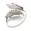 Non-Tarnish 304 Stainless Steel Double Wing Open Cuff Ring RJEW-F149-01P-3