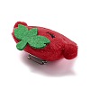 Lovely Strawberry Non Woven Fabric Brooch JEWB-B003-01-3