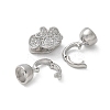Brass Micro Pave Cubic Zirconia Fold Over Clasps KK-U052-13P-2