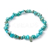 Natural Howlite Chips Beaded Stretch Bracelets for Women BJEW-JB10046-03-2