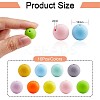 90Pcs Silicone Beads 15mm Round Silicone Bead Bulk Colorful Silicone Bead Kit for Keychain Jewelry DIY Crafts Making JX305A-2